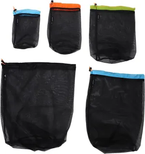1 Set Compression Storage Bag for Travel Camping Hiking Drawstring Mesh Stuff Sack for Backpacking Durable Polyester Design Lightweight Portable