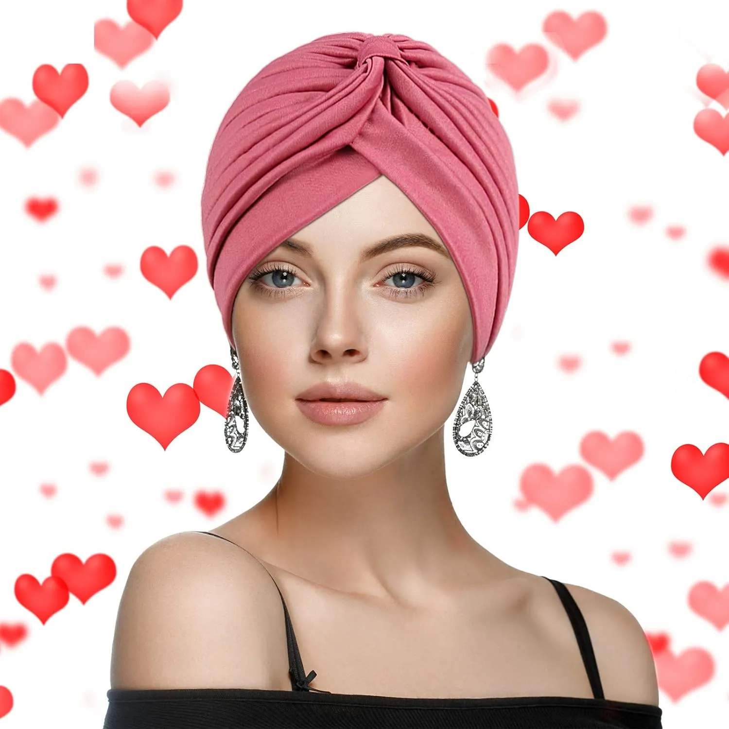 10 Pieces Stretch Polyester Turbans Head Bennie Cover India's Hat Twisted Headwrap