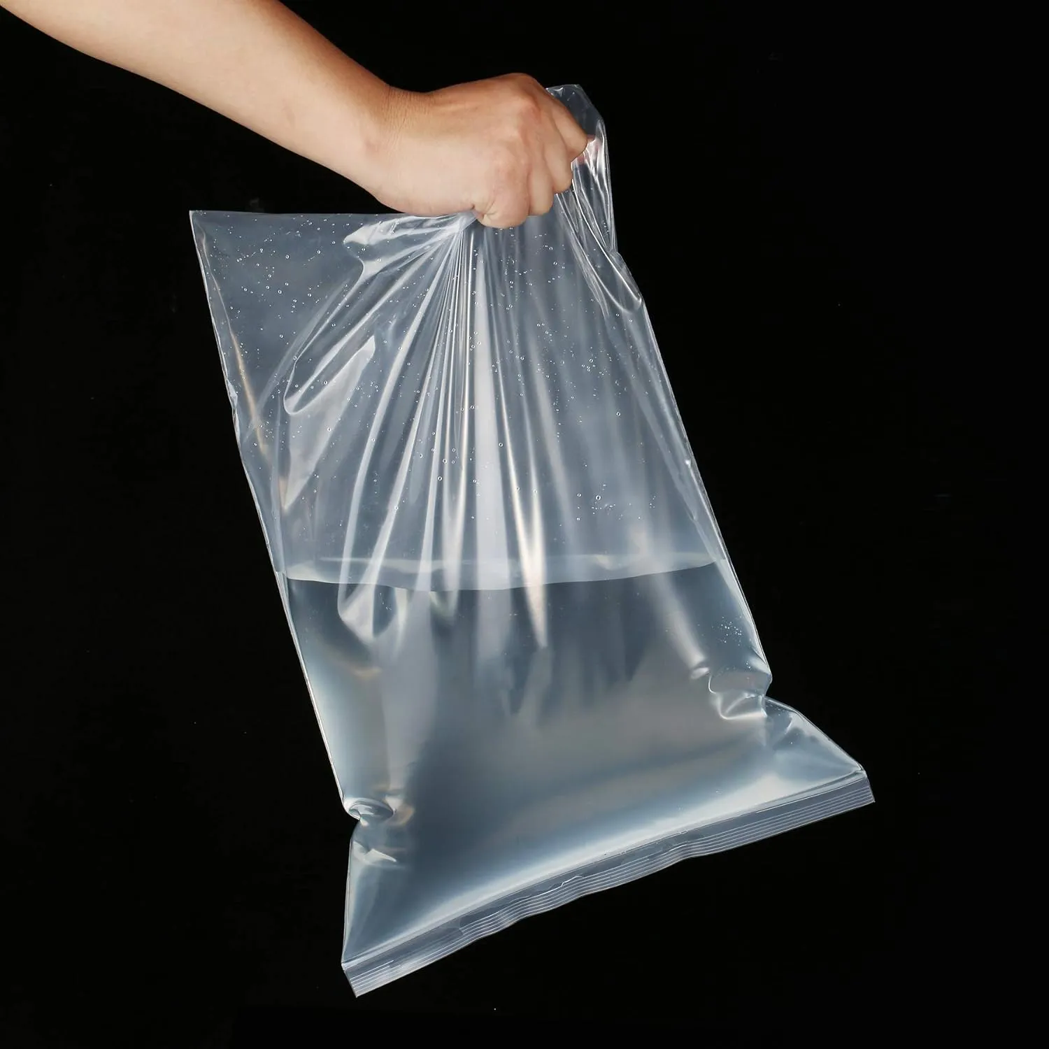 100 Pack 6" x 8" Thick 2.4Mil Clear Zip Seal Lock Poly Bags Reclosable Zip Plastic Bag Durable Prints Envelopes Photos Cards Snack Zipper Bags