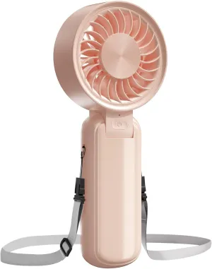 10000RPM High Speed Handheld Fan Rechargeable, Portable Fan with 4 Speeds, 120° Foldable & Turbo Cooling (7.5m/s), 3-in-1 Desk/Neck/Handheld Fans for Travel, Office, Outdoor - Up to 10H Runtime