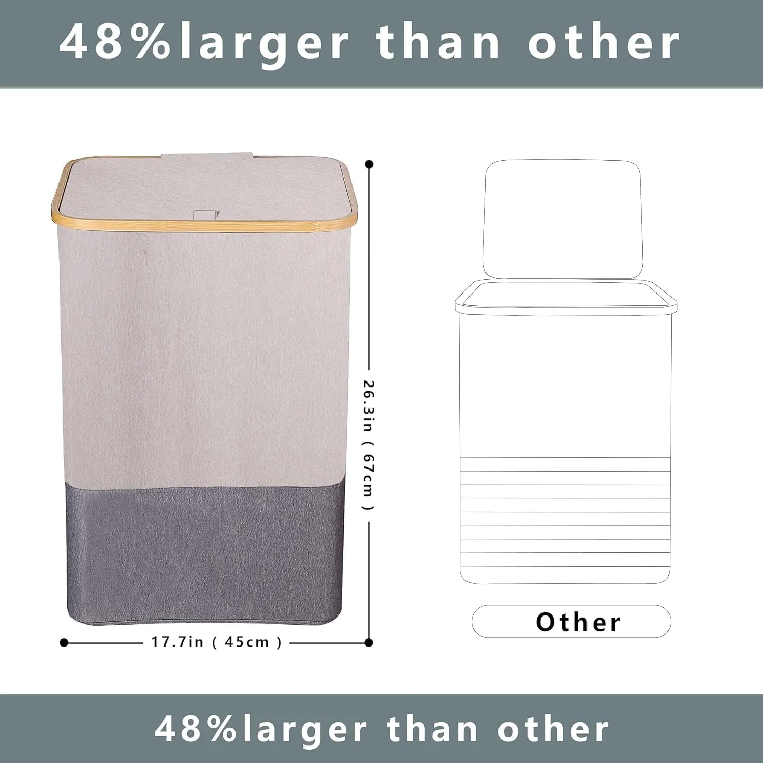 105L Large Laundry Basket, Laundry Hamper with Wheels and Lid - Tall Rolling Foldable Clothes Hamper with Removable Bags, Durable Laundry Bin on Wheels for Home, Dorm.