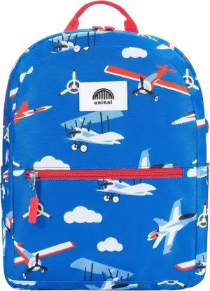 14" Kids Backpack for Girls and Boys Age 5-8 Years Old with Padded, and Adjustable Shoulder Straps - Aircraft (Blue)