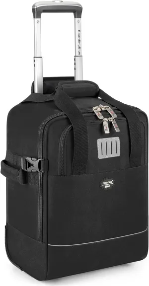 17x13x8 Inches JetBlue Airlines Rolling Personal Item Underseat Travel Bag - Suitable for Major Airlines including Spirit, Jetblue and Frontier- Duffel Bag Design (Black, 17x13x8 Inches)