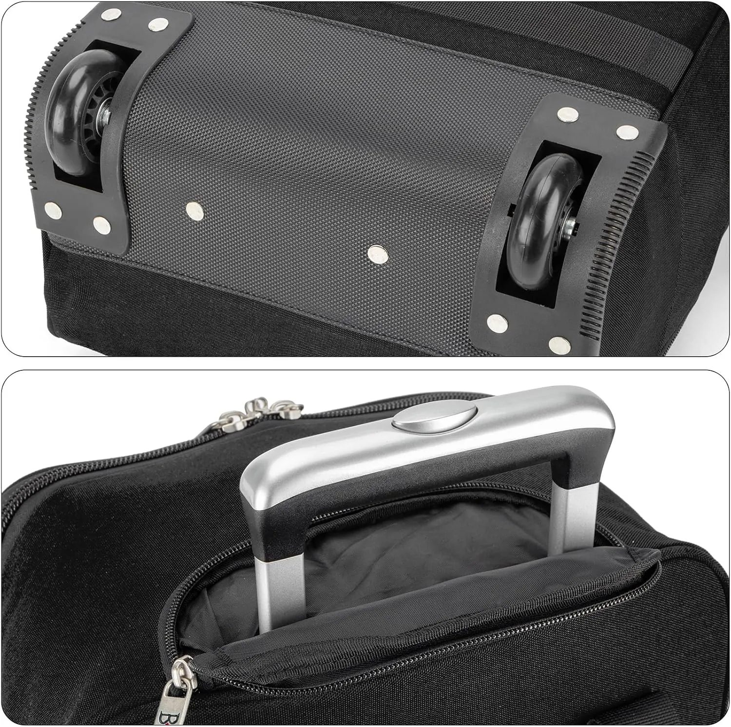 17x13x8 Inches JetBlue Airlines Rolling Personal Item Underseat Travel Bag - Suitable for Major Airlines including Spirit, Jetblue and Frontier- Duffel Bag Design (Black, 17x13x8 Inches)