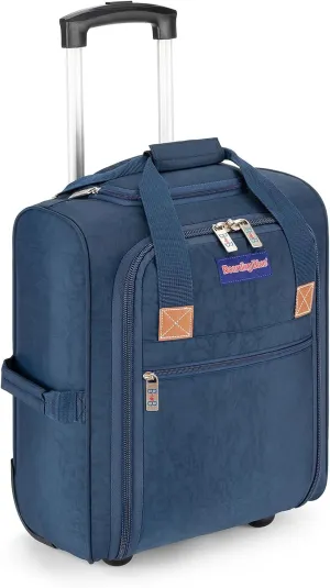 17x13x8 Inches JetBlue Airlines Rolling Personal Item Underseat Travel Bag - Suitable for Major Airlines including Spirit, Jetblue, Frontier, and American - Duffel Bag Design (Navy)
