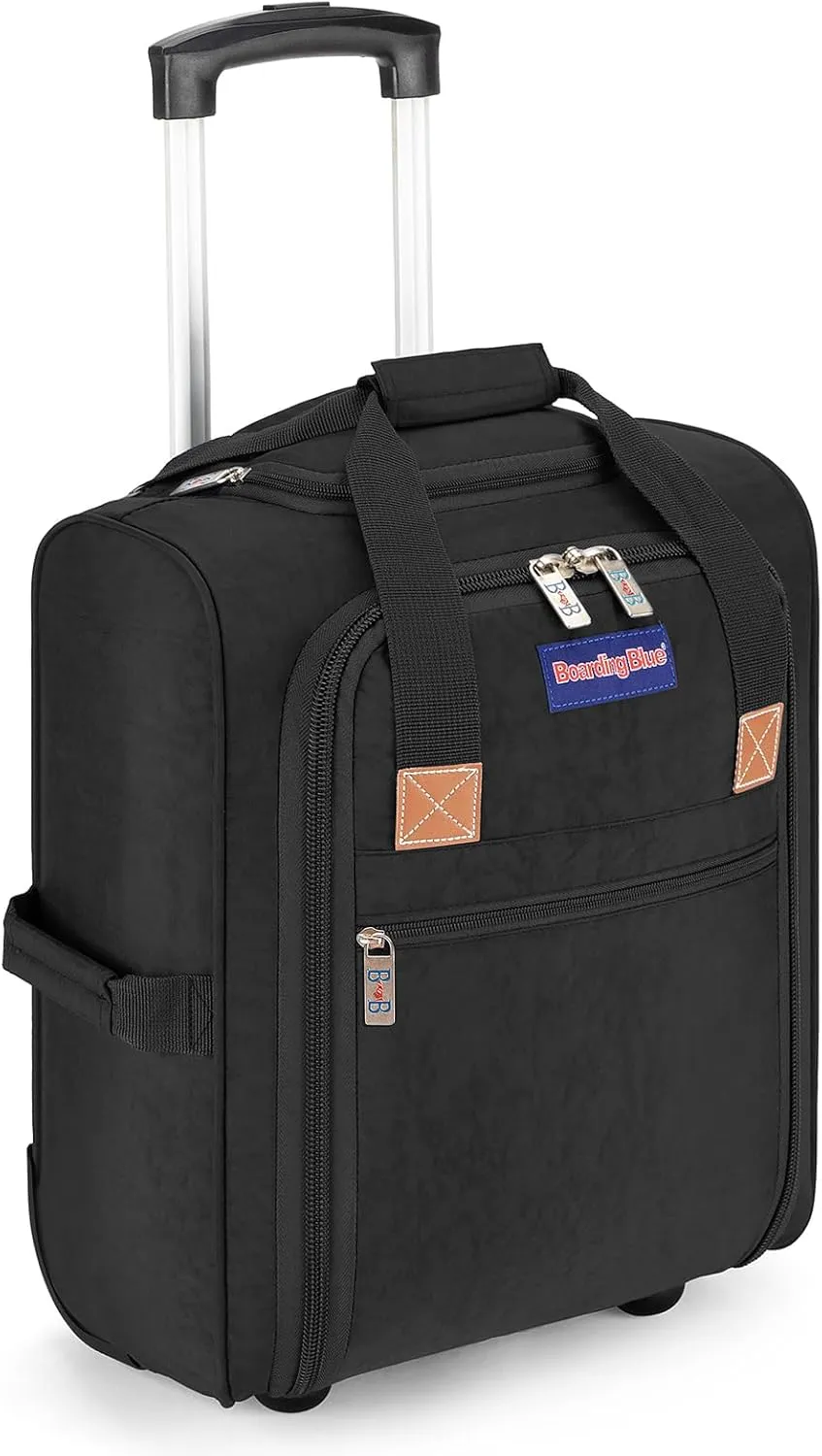 17x13x8 Inches JetBlue Airlines Rolling Personal Item Underseat Travel Bag - Suitable for Major Airlines including Spirit, Jetblue- Not Suitcase, Travel Bag Design (Black)