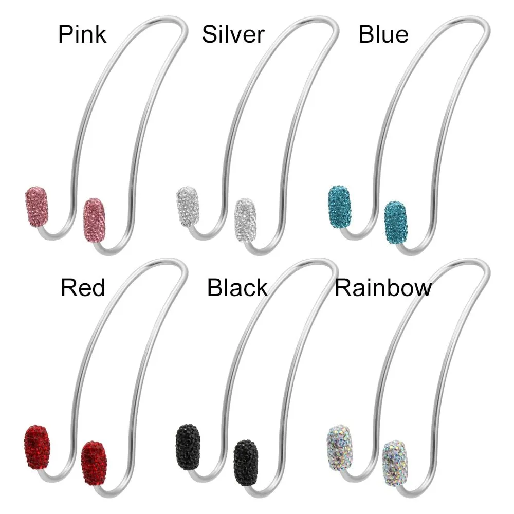 2 Pack Universal Seat Back Organizers Bling Diamond Car Headrest Bag Hangers Strong Durable Auto Back Seat Storage Hooks