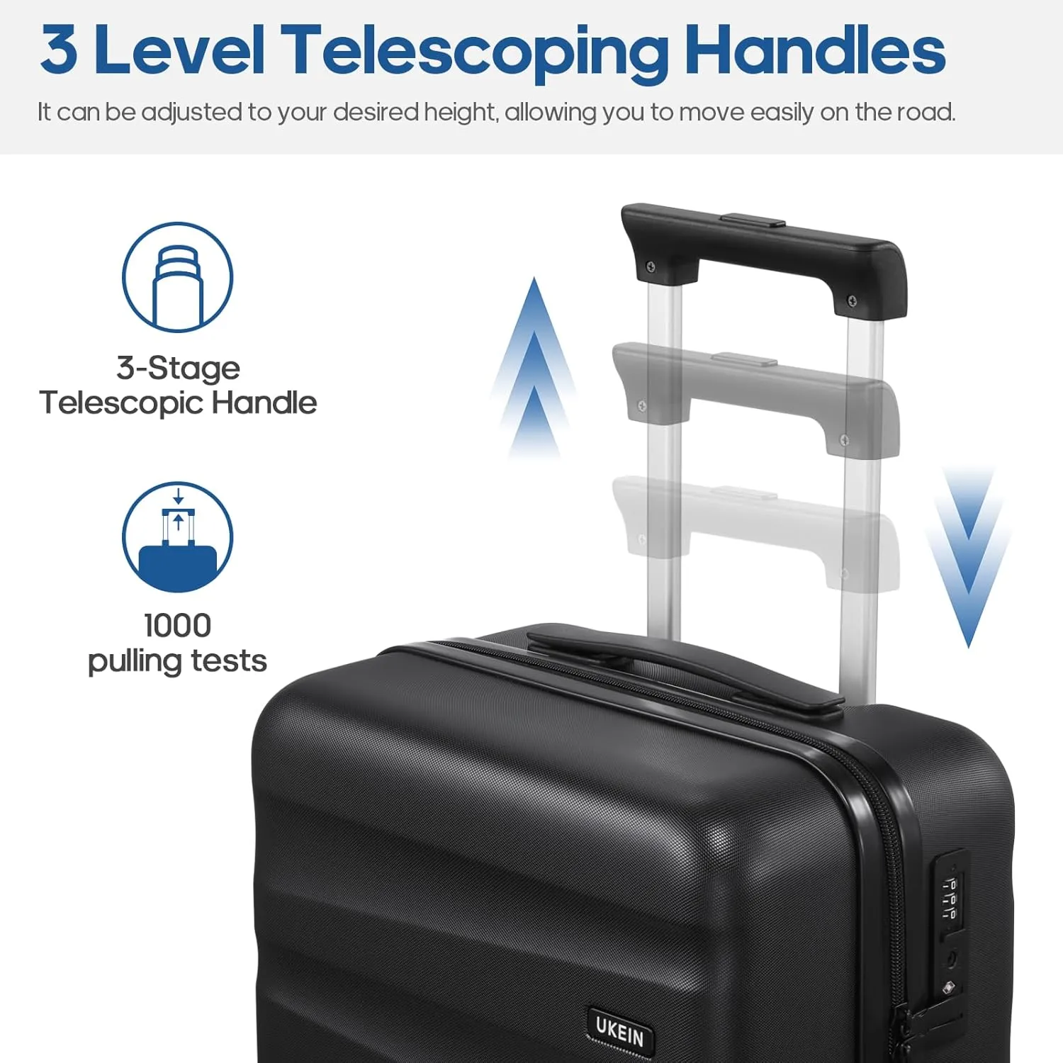 20Inch Carry-On Luggage, Lightweight PC HardShell Suitcase with 360° Spinner Wheels, TSA-Approved, Durable Airline Approved Rolling Luggage with Telescoping Handle, Ideal for 3-4 Day Travel