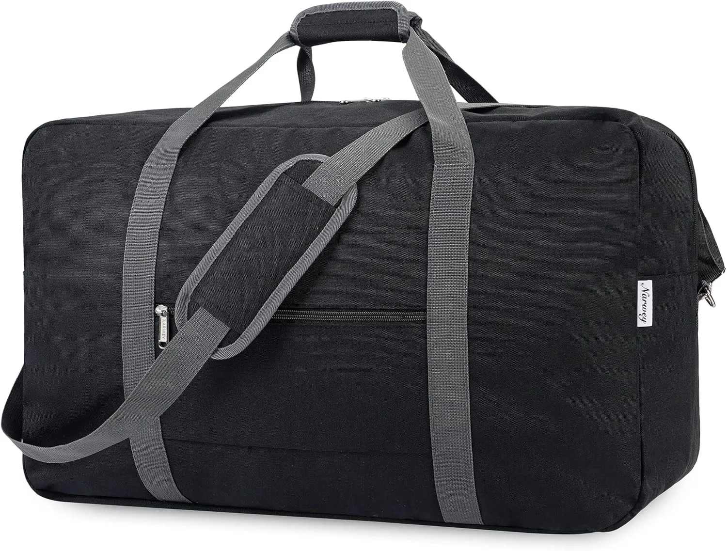 24 inch Large Duffel Bag for Travel Foldable Duffle Bag for Camping Luggage Bag Women and Men 60L (Black)