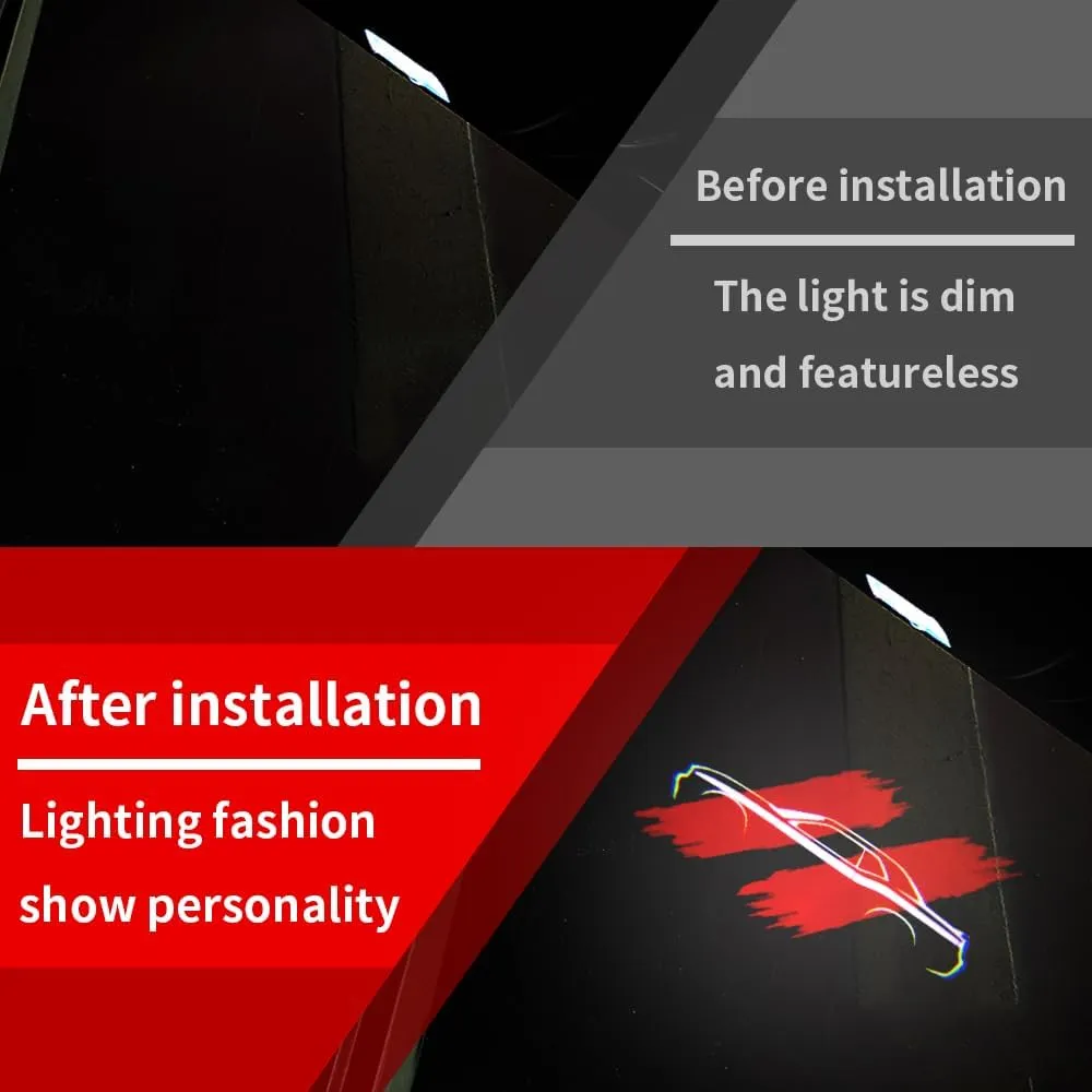 2PCS Door Lights Logo Compatible for Challenger 2015-Present, LED Ghost Shadow Welcome Puddle Projection Light Lamps Accessories (01)
