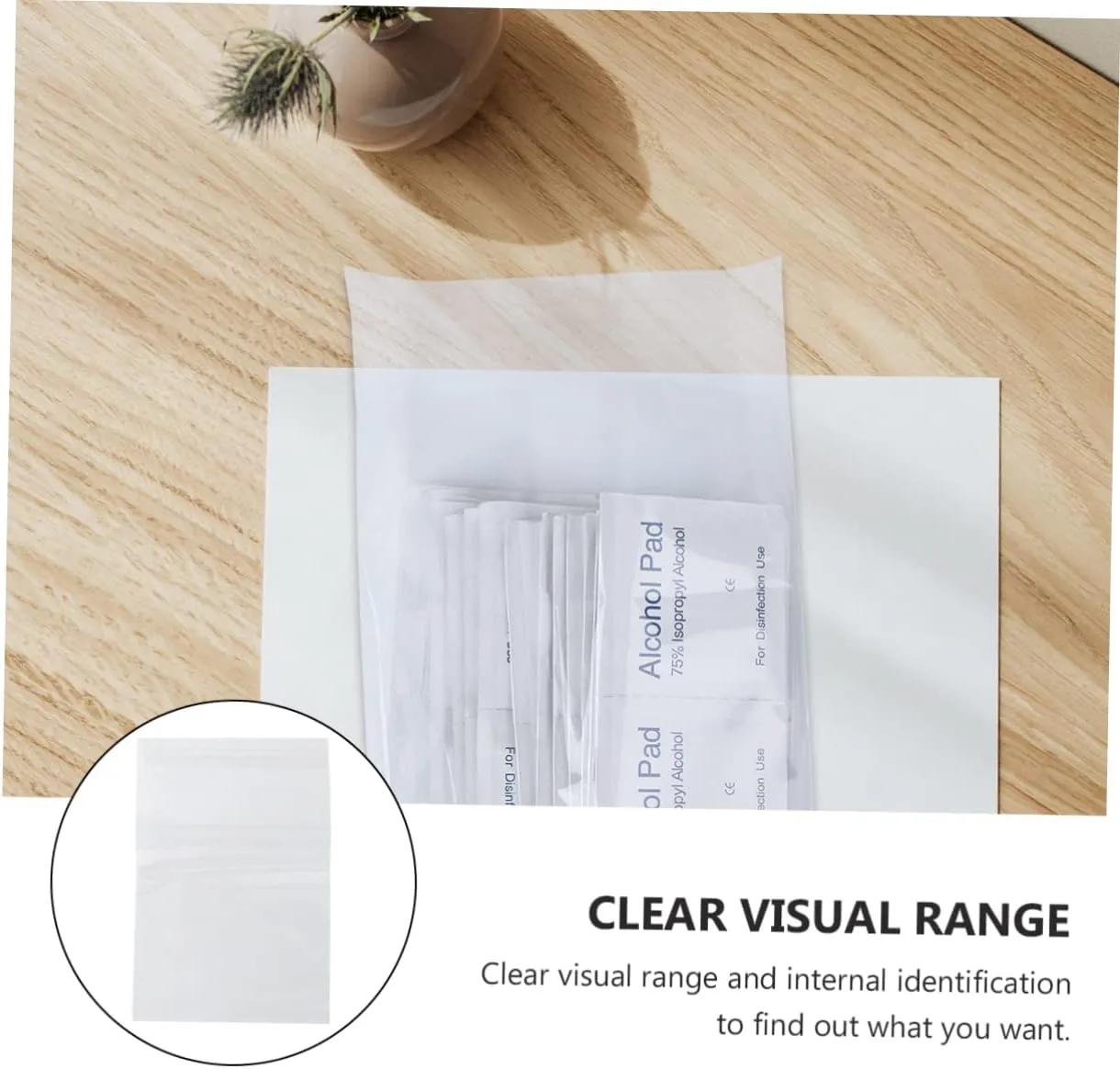 300 Pcs Self Adhesive Packaging Bags Durable Storage Containers for Home Office Travel Visual Range for Easy Identification Strong Sealing Pressure Resistance