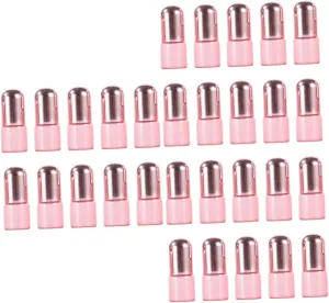 3sets Rose Quartz Roller Bottles Essential Oil Roller Balls Travel Size 10pcs*3