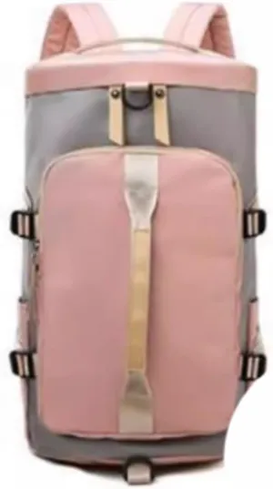 40L Gym Bag for Men & Women with Shoe Compartment, Lightweight, Plane Tote Bags, Fitness Workout Sports Backpack, Large Capacity, Dry Wet(Pink)