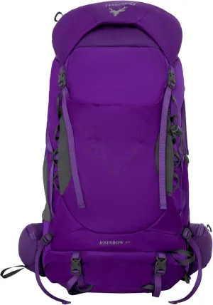 40L Internal Frame Hiking Backpacks for Men Purple Multifunctional Lightweight Travel Camping Backpacking with Removable Rain Cover