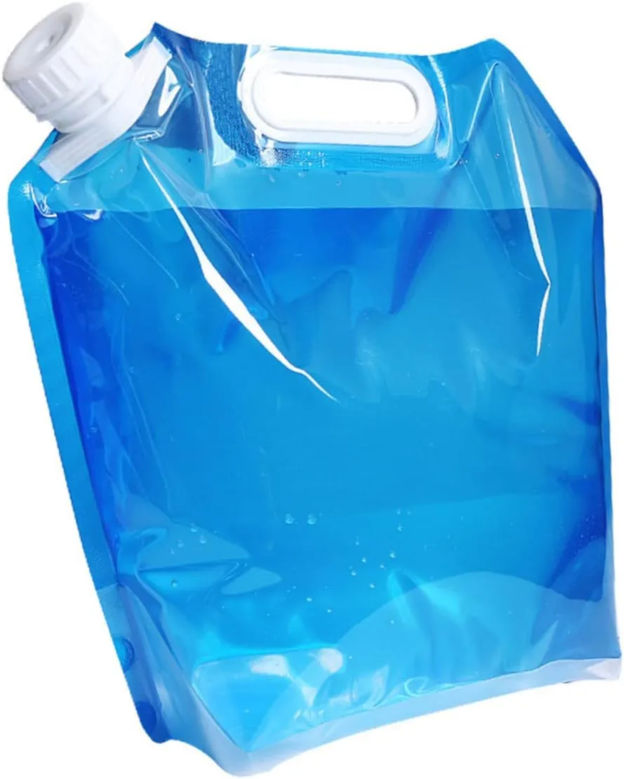 4pcs Portable Water Bags Water Container for Camping Outdoor Activities Food-grade Material Space Saving Transparent
