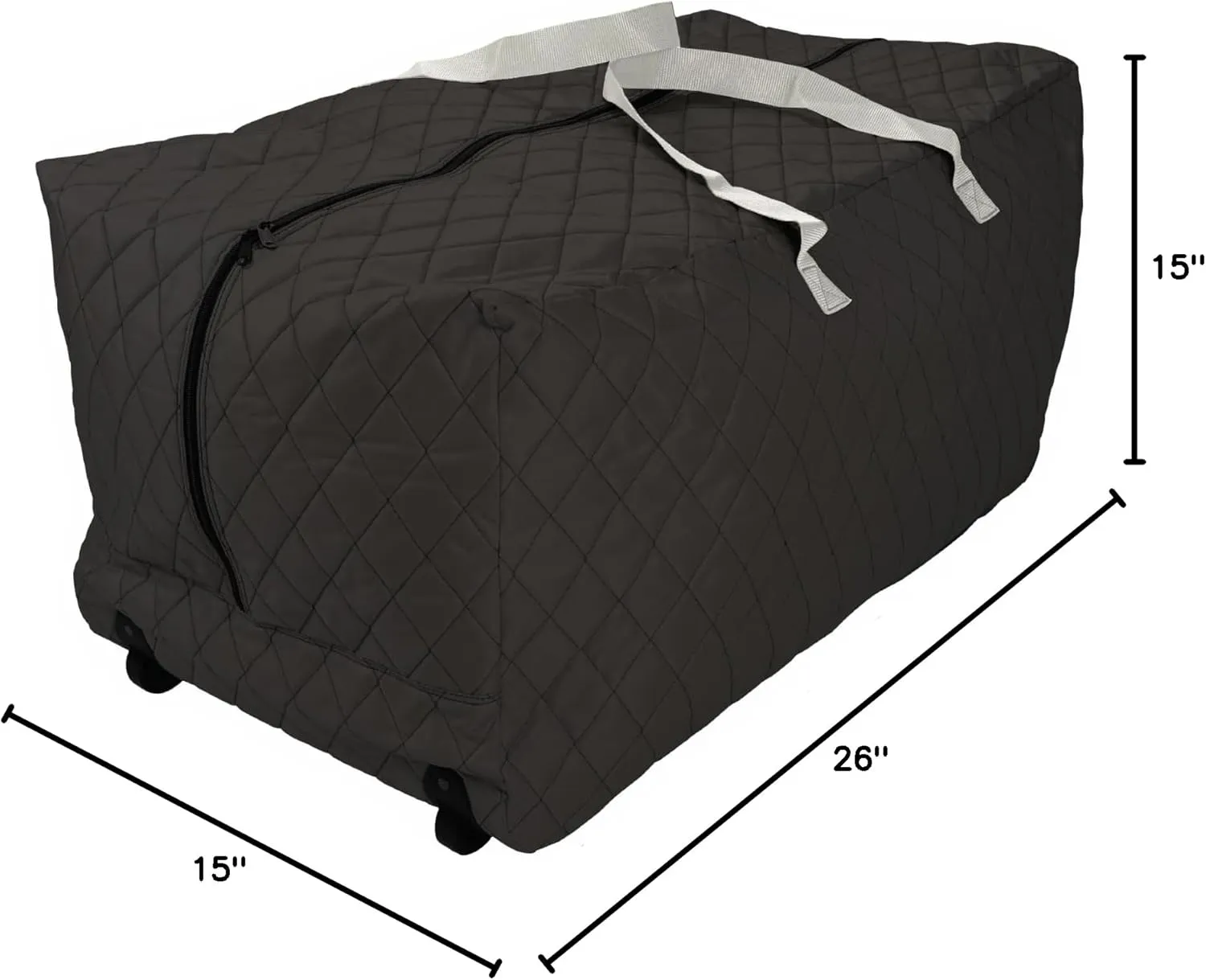 50 Gallon Heavy Duty Rolling Duffle Bag – Quilted, Durable Moving & Storage Bag with Wheels – Extra Large Capacity for Dorm, Holiday, Travel or Seasonal Use in Blue by Simple Living Solutions