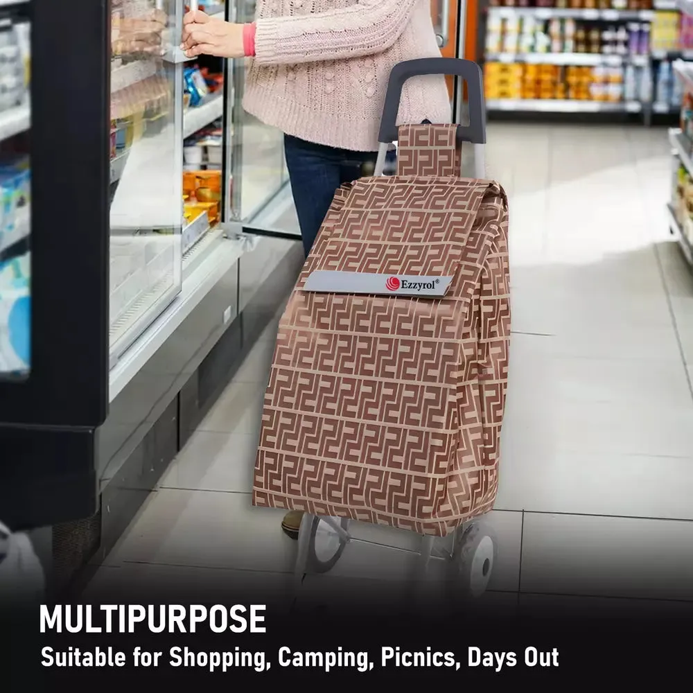 50L Foldable Shopping Trolley with Free Extra Wheel