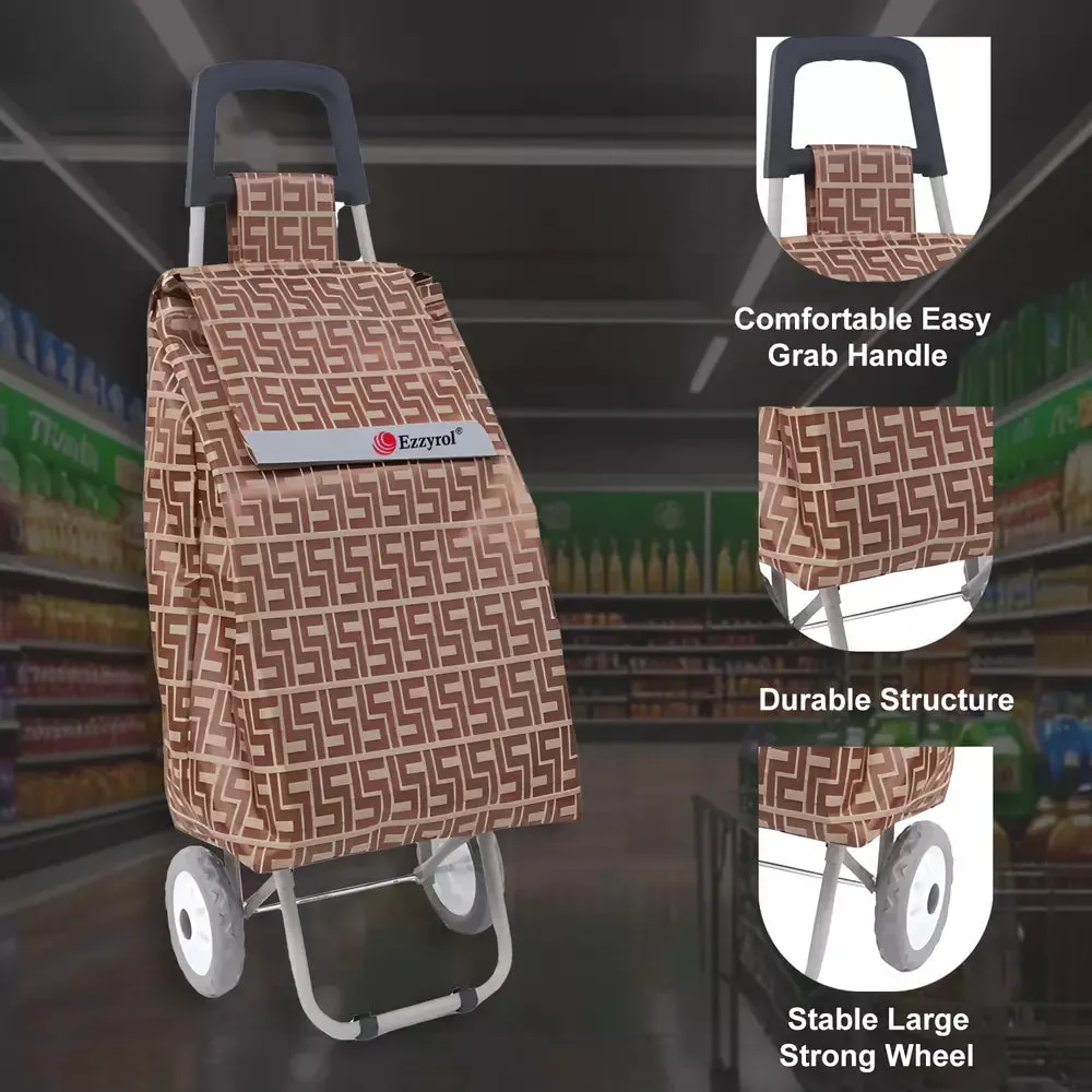 50L Foldable Shopping Trolley with Free Extra Wheel
