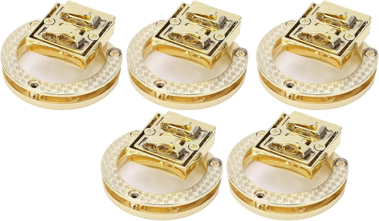 5Pcs Purse Clasp, Premium Alloy Material, Classic Design, for Bag, Handbag, Wallets, and Clutches Making, with 5 Sets, Classy, Thumb Lock, High Hardness