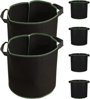 6Pcs Non Woven Fabric Potato Grow Bags Durable Vegetable Planter Pots for Root Formation for Gardening Yards Balconies and Patios