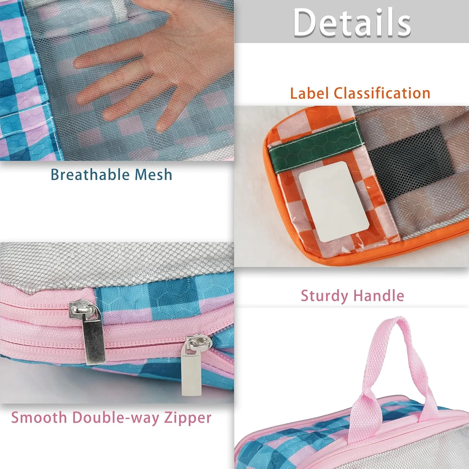 7 Pcs Compression Packing Cubes for Travel Luggage, Lightweight Suitcase Organizer Bags Set, Compression Packaging Cube for Travel Essentials, Packing Cubes for Carry on Suitcase