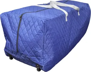 75 Gallon Heavy Duty Rolling Duffle Bag – Quilted, Durable Moving & Storage Bag with Wheels – Extra Large Capacity for Dorm, Holiday, Travel or Seasonal Use in BlueColor by Simple Living Solutions