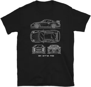 911 Mens T-Shirt GT3 RS Racing Sports Car Luxury Tee Shirt Vintage Design Fast