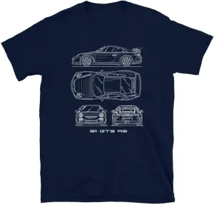 911 Mens T-Shirt GT3 RS Racing Sports Car Luxury Tee Shirt Vintage Design Fast