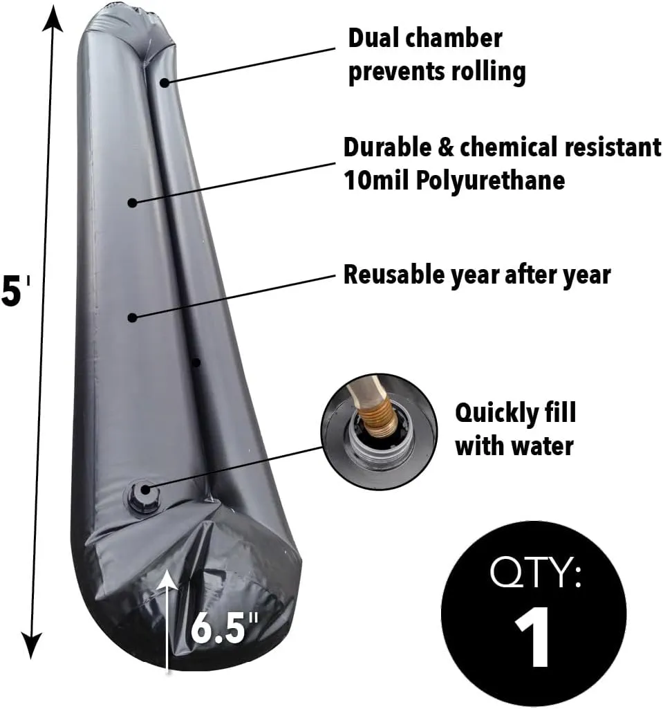 Absorbent Specialty Products QDWC65 Quick Dam Water Control Barrier, 6.5 In. X 5 Ft., 1 Per Bag