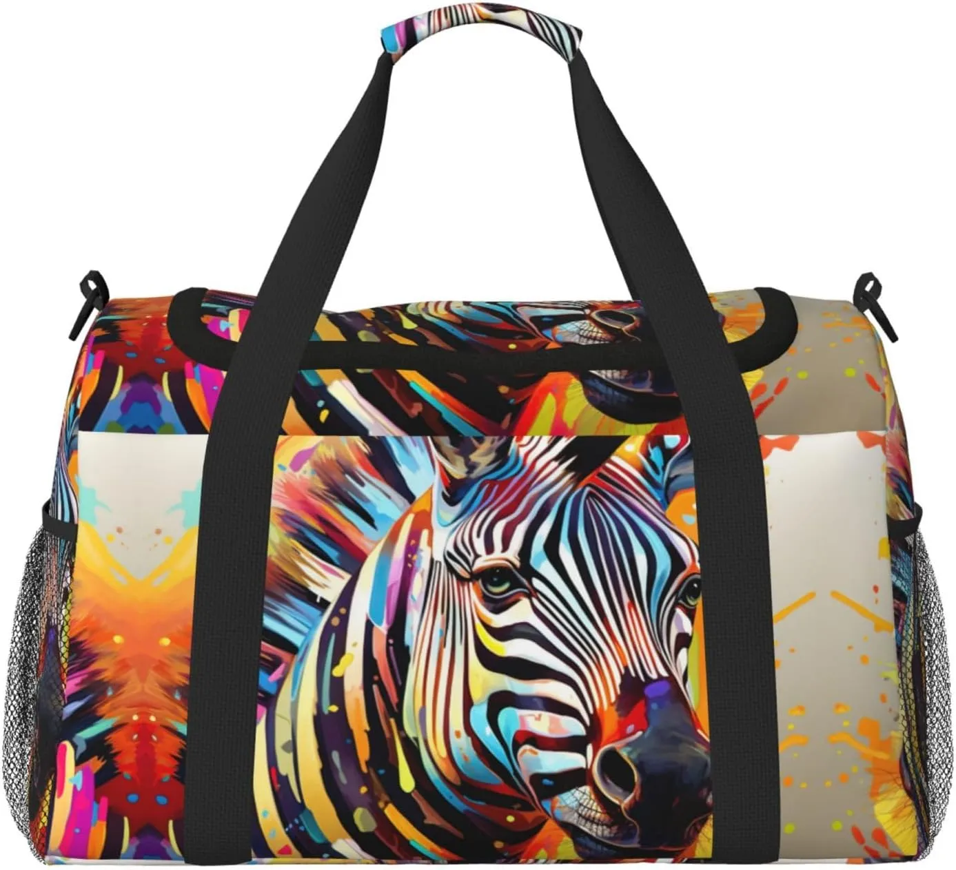 Abstract Animal Zebra print Weekender Overnight Carry On Bag Gym Luggage Bag Duffel Bag for Travel Women