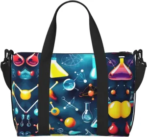 Abstract Science Chemistry print Womens travel bags, weekender carry on for women, sports Gym Bag, Overnight Carry on Bag