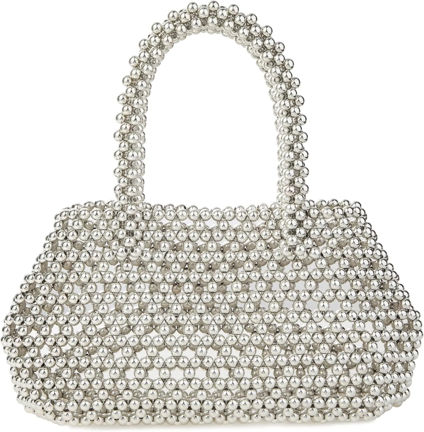 Acrylic Beaded Handbag Top-handle Clutch Evening Tote Bag for Wedding Party