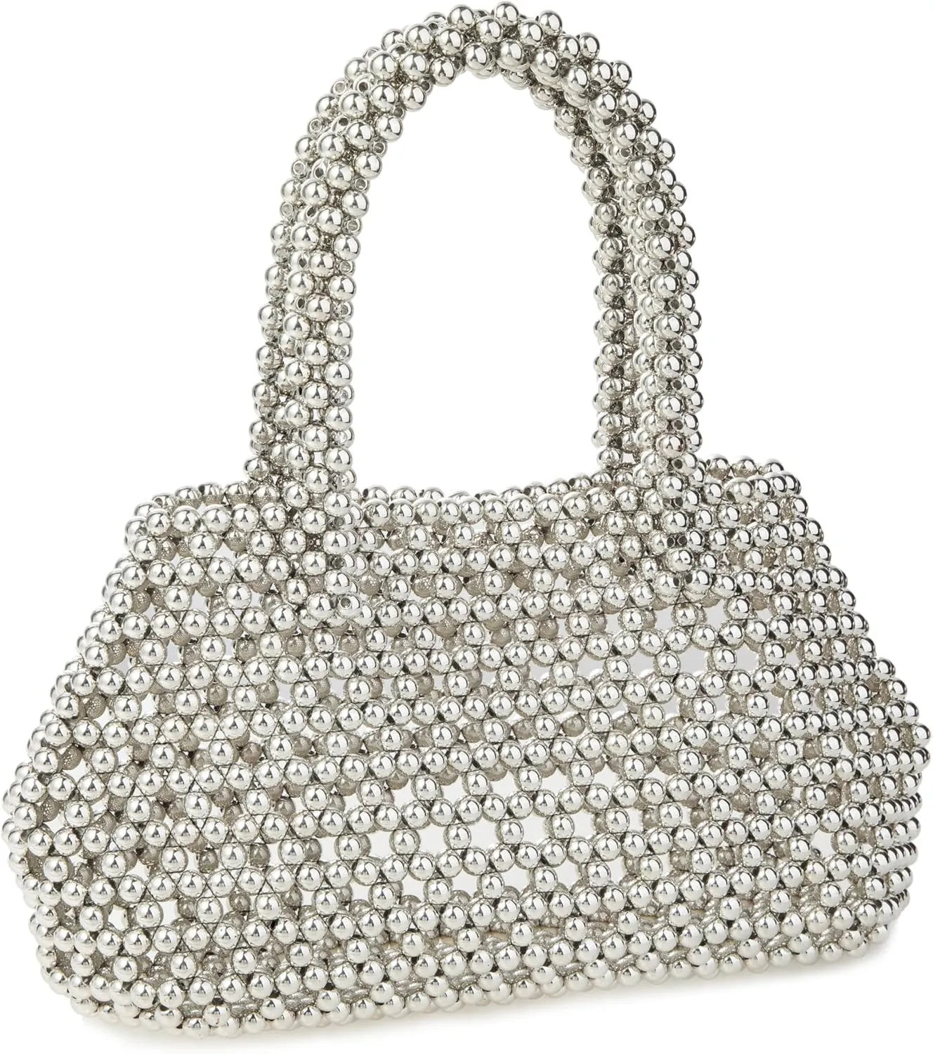 Acrylic Beaded Handbag Top-handle Clutch Evening Tote Bag for Wedding Party