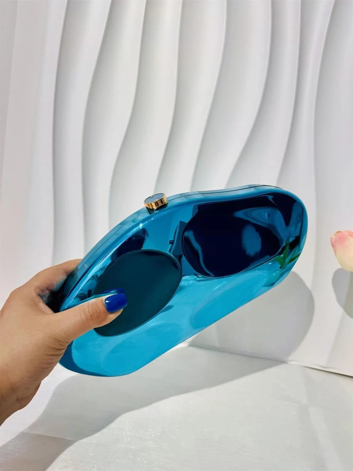 Acrylic Clutch for Women Evening HandBag Metallic Lipstick Bag for Wedding Party Prom Cocktail