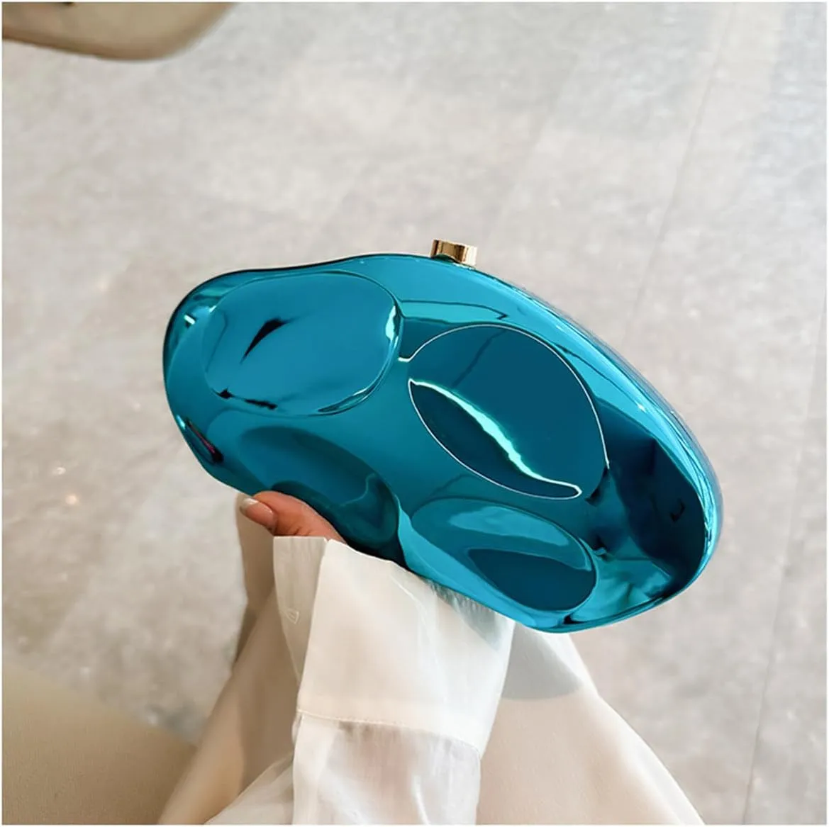 Acrylic Clutch for Women Evening HandBag Metallic Lipstick Bag for Wedding Party Prom Cocktail