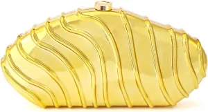 Acrylic Clutch Purse for Women Irregular Shell Evening Handbag for wedding party