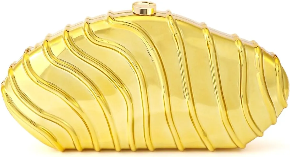Acrylic Clutch Purse for Women Irregular Shell Evening Handbag for wedding party