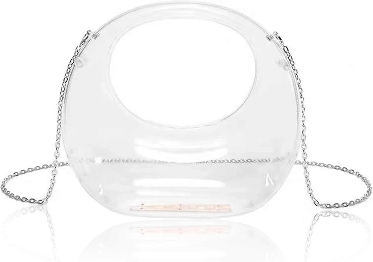 Acrylic Evening Clutch Purse Acrylic Handbag Moon Bag Metallic Moon Shaped Acrylic Hand Purse for wedding party Cocktail