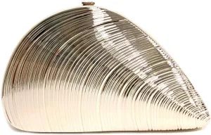 Acrylic Shell Clutch Purse for Women Metallic Evening Bag Cute Acrylic Crossbody Bag for Wedding Party Prom