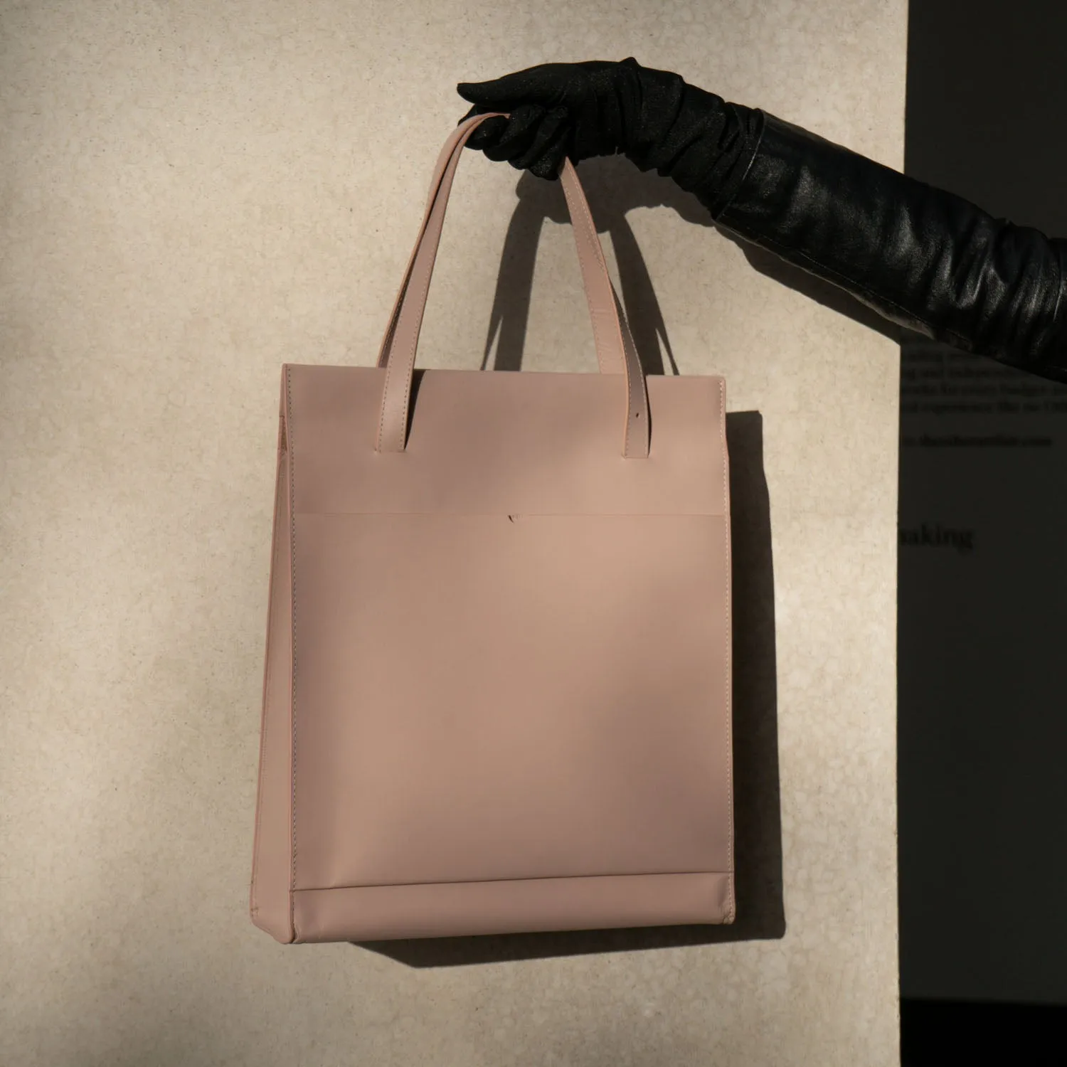Adjustable Tote Bag in Nude Pink