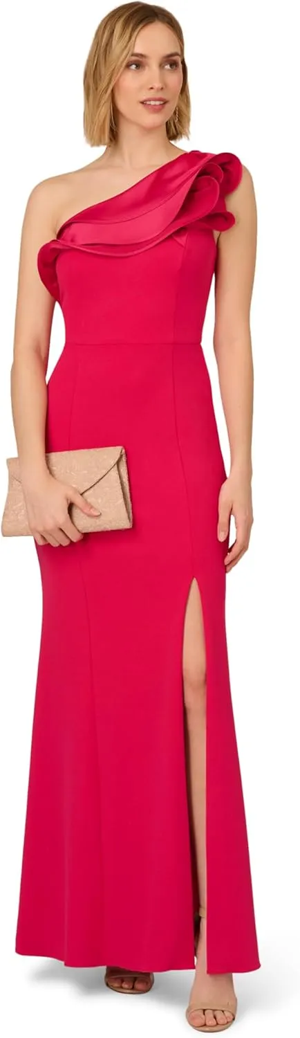 Adrianna Papell Women's One Shoulder Mermaid Gown