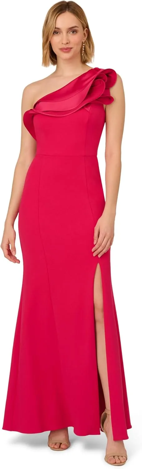 Adrianna Papell Women's One Shoulder Mermaid Gown