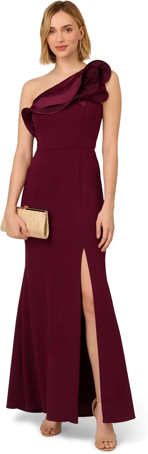 Adrianna Papell Women's One Shoulder Mermaid Gown