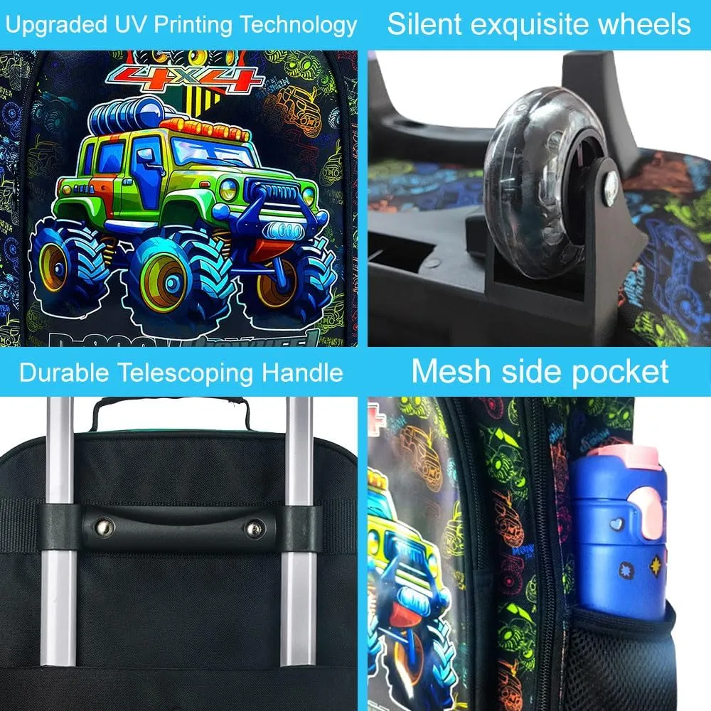 AGSDON Kids Luggage for Boys Girls, Cute Rolling Wheels Suitcase for Children Toddler