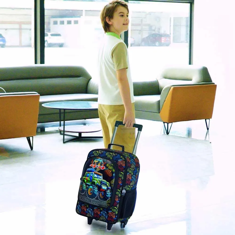 AGSDON Kids Luggage for Boys Girls, Cute Rolling Wheels Suitcase for Children Toddler