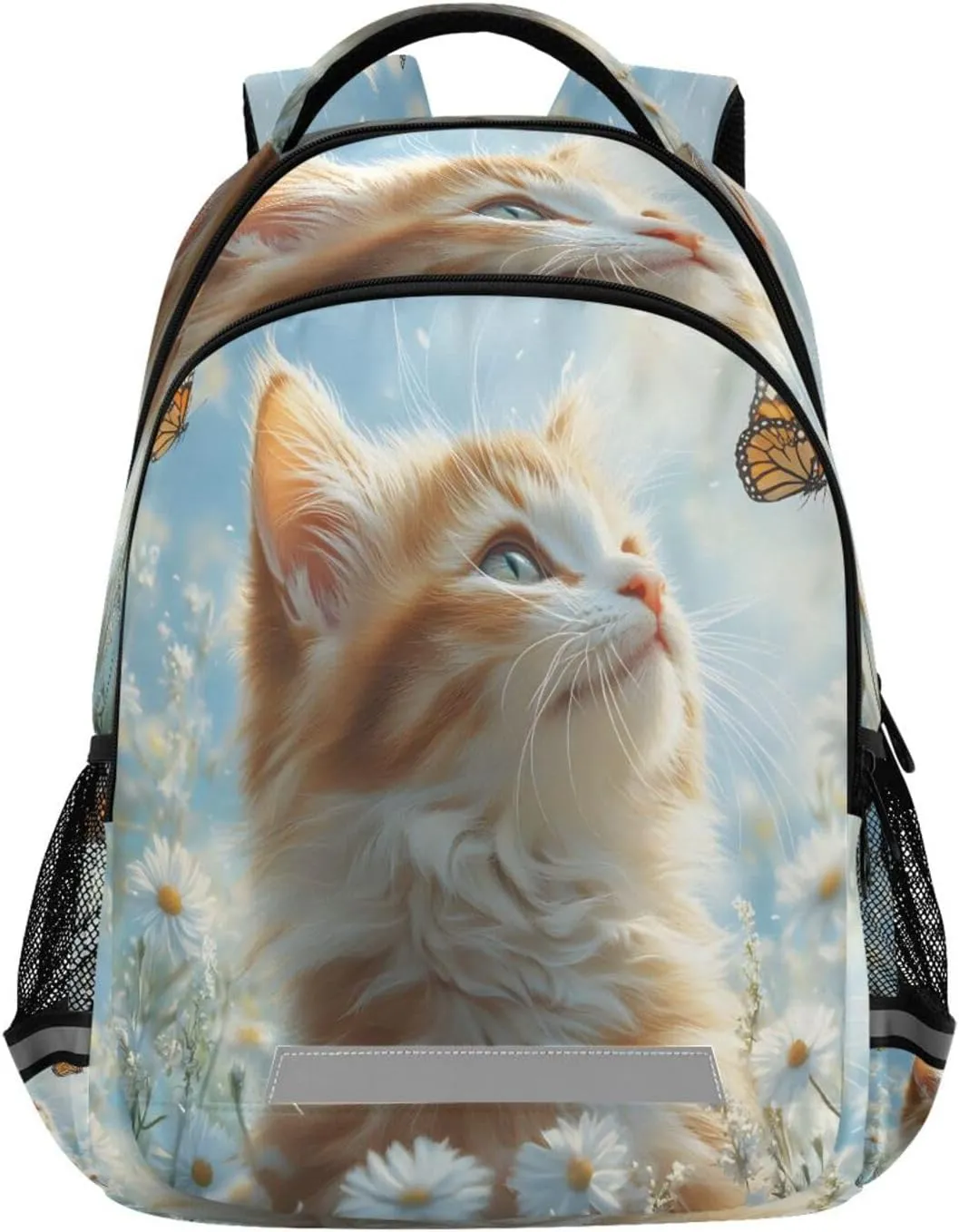 ALAZA Butterflies Cat Backpacks Travel Laptop Daypack School Book Bag for Men Women Teens Kids