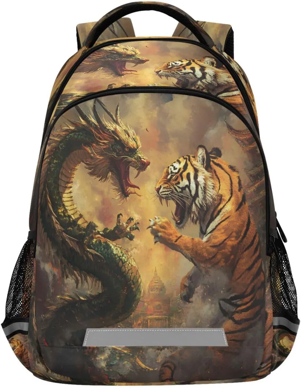 ALAZA Chinese Dragon Tiger Backpacks Travel Laptop Daypack School Book Bag for Men Women Teens Kids
