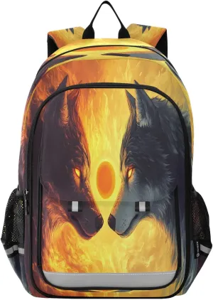 ALAZA Wolf School Backpacks Travel Laptop Bag Kids Bookbag for Girls Boys Teens Women Men200