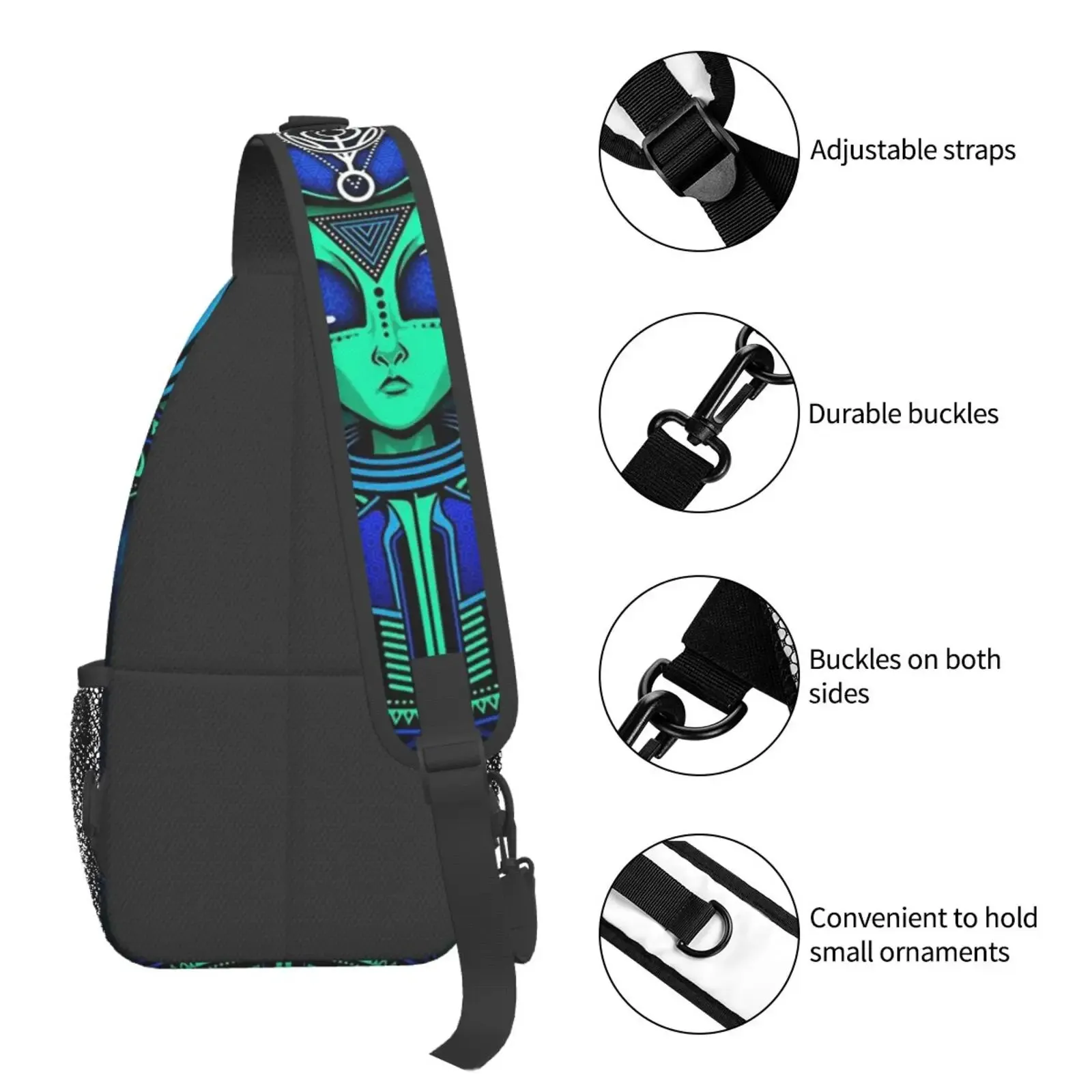 Alien High Teardrop Bag Backpack Crossbody Backpack Unisex Sling Chest Bag Gym Bag Travel Bag