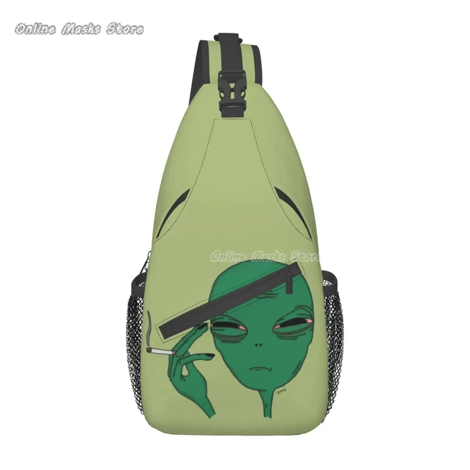 Alien High Teardrop Bag Backpack Crossbody Backpack Unisex Sling Chest Bag Gym Bag Travel Bag